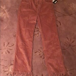 Brown corduroy high waisted reformation jeans